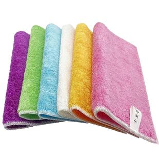 加厚竹炭洗碗布竹纤维洗碗巾不易沾油家用厨房去油抹布吸水不掉毛