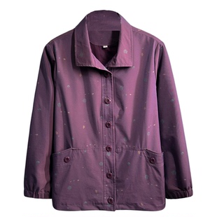 妈妈春装外套2025新款老太太奶奶加肥大码风衣中老年人女春秋上衣