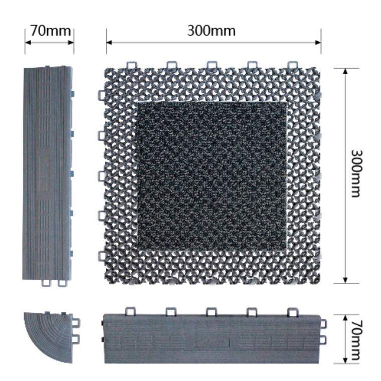 商用酒店底垫户外进门防滑耐脏脚垫酒店入户门垫门口模块拼接地垫