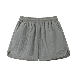 江南先生NewJNXS运动户外防紫外线格子防晒短裤夏季反光印花裤子