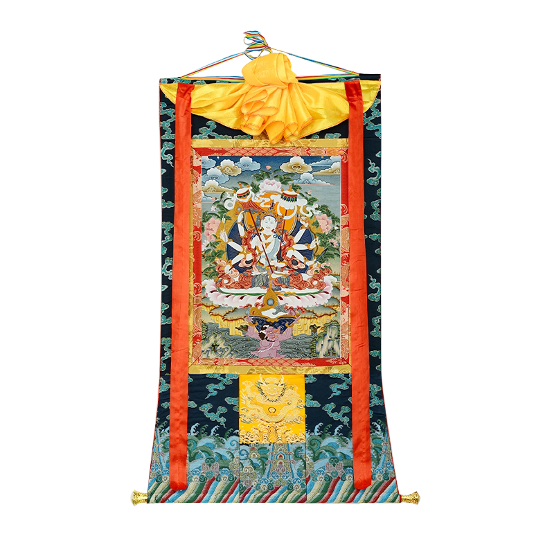 玄关装饰画矿物颜料唐卡挂画