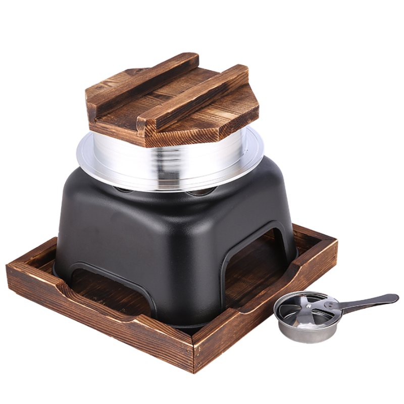日式乌龙锅蒸饭神器吹饭器学生宿舍户外野营用便携酒精煮饭铝锅