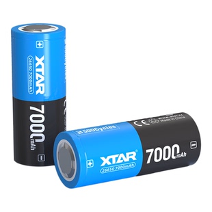 XTAR 26650强光手电筒专用锂电池7000毫安大容量10A动力持久续航