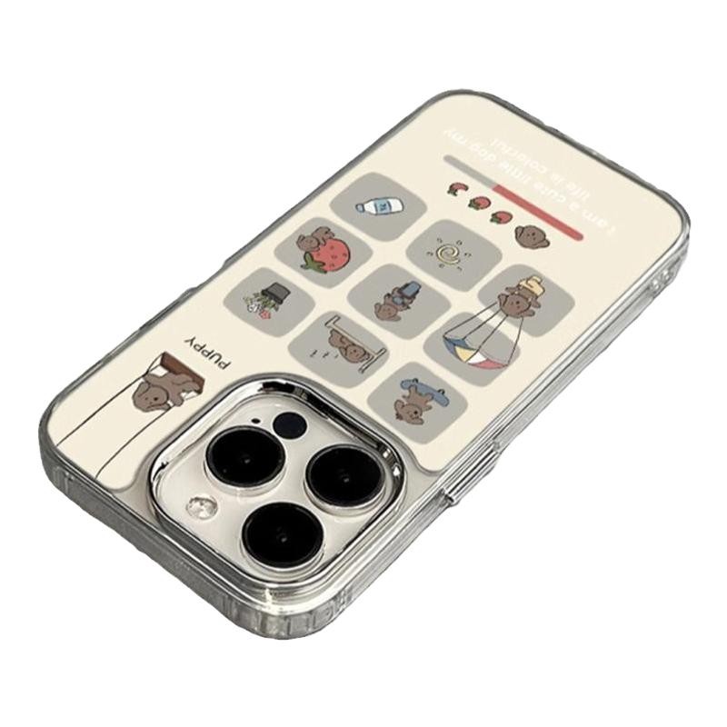 适用苹果17promax手机壳小羊皮可爱复古矮人iphone16pro电镀新款彩绘15PM卡通14网红男女13创意17p