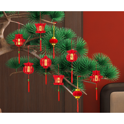过年小灯笼挂饰盆栽树上装饰品