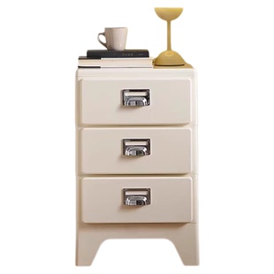 日式复古三斗柜卧室床头柜沙发边柜ins拉手抽屉收纳柜ins风储物柜