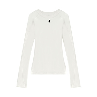 CIZZLEMORE 秋冬极简软糯质感包容舒适保暖刺绣人棉肌打底衫上衣