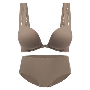 前扣内衣女小胸聚拢显大收副乳无钢圈无痕美背性感纯欲文胸罩套装