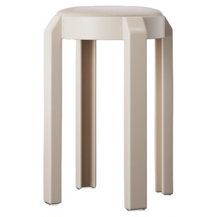 安居客可叠放软包塑料凳子家用加厚结实耐用圆凳备用板凳餐桌高椅