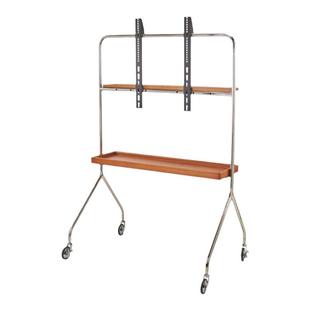 北欧复古电视机架可移动电视支架客厅免打孔落地式带轮电视架柜子