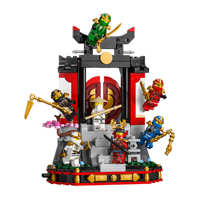 重磅新品乐高官方旗舰店71866幻影忍者15周年忍者道场展示台积木