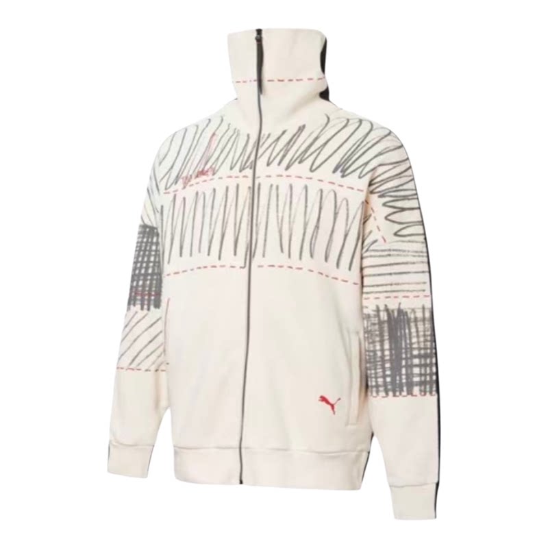 PUMA x Michael Lau彪马黑标休闲运动高领夹克男女款情侣款蛋酒色