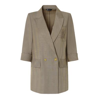 IDPAN女装西装戗驳领中长外套