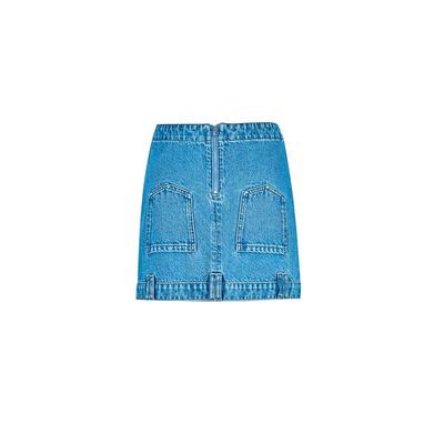 女短裙反转地球牛仔半身裙