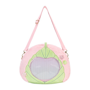 官方甘露寺蜜璃痛包斜挎鬼灭之刃周边粉色小食量二次元大容量包包