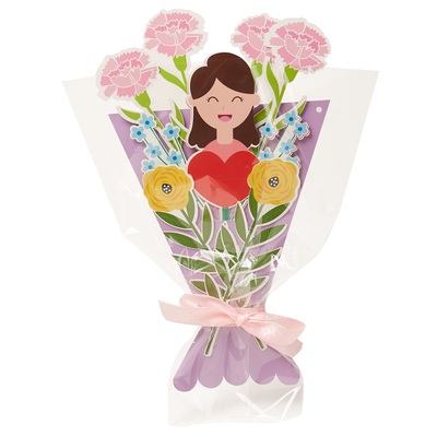 三八妇女节礼物手工手捧花束贺卡