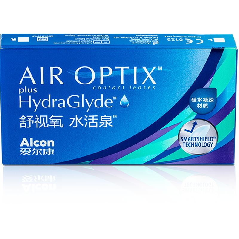 爱尔康月抛透气透明隐形眼镜