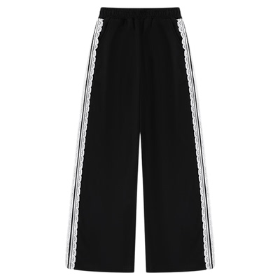 HTCU垂感松紧腰直筒卫裤休闲裤