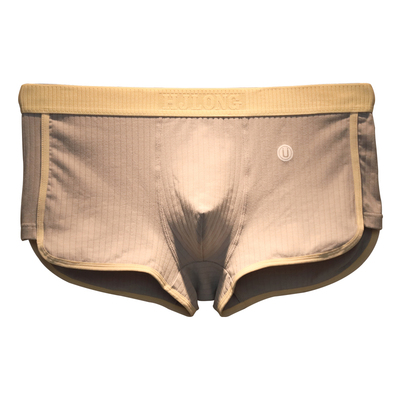 3条装纯棉男士平角裤圆角不勒腿