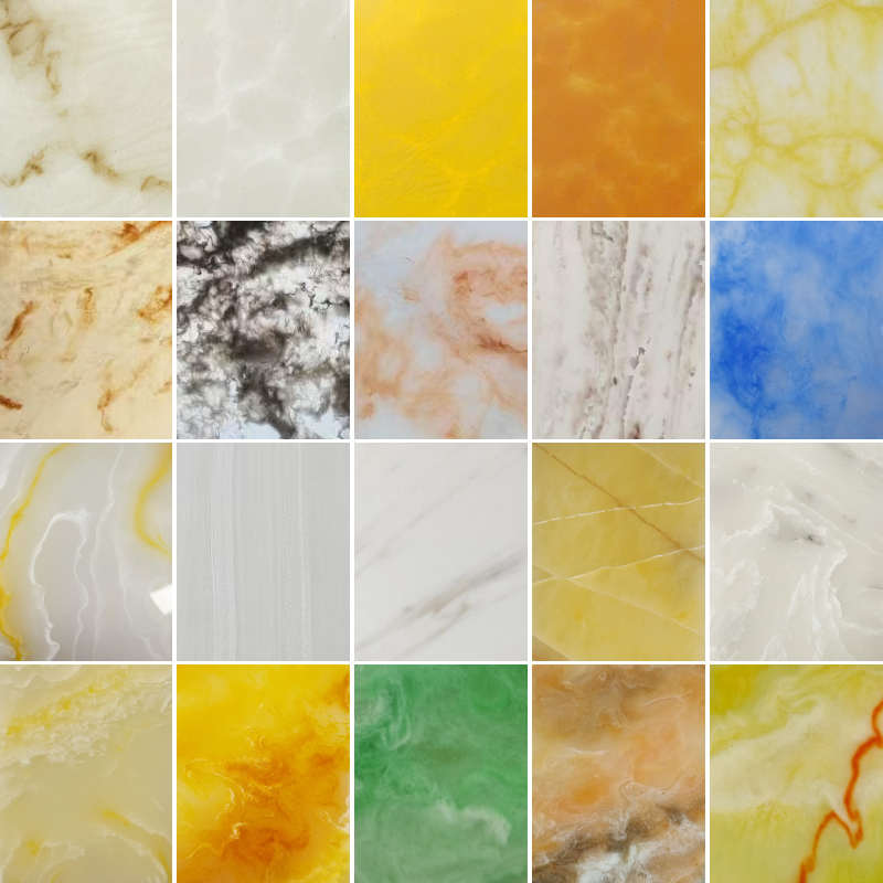 透光板雪花石树脂板人造石亚克力台面装饰板吧台发光板透光云石板