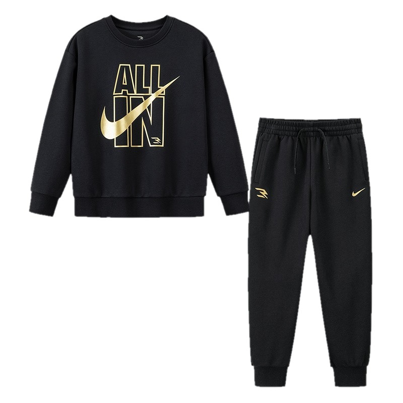 Nike3brand儿童加绒套装新品
