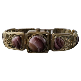 Soviet㊣海外代购 老式花丝工艺美丽珐琅装饰手镯式苏联机械手表