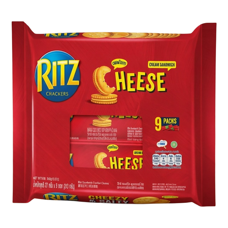 Ritz利是进口夹心饼芝士味243gx5盒办公休闲下午茶解馋零食点心版