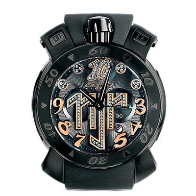 GAGA MILANO手表内马尔限量款镶钻轻奢运动计时大表盘个性手表男