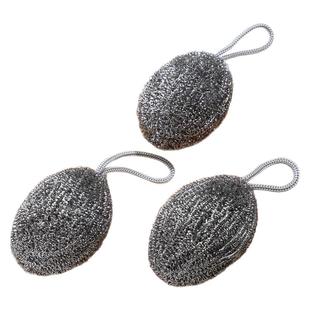 自带挂绳的钢丝球不锈钢清洁球厨房刷锅洗碗神器铁丝球家用不清洁