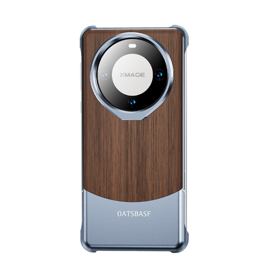 胡桃木金属壳适用华为mate60pro