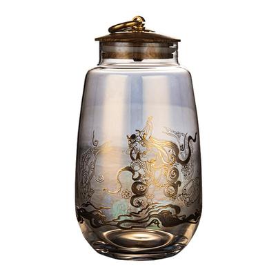 容山堂焕彩金银烧家用储茶茶叶罐