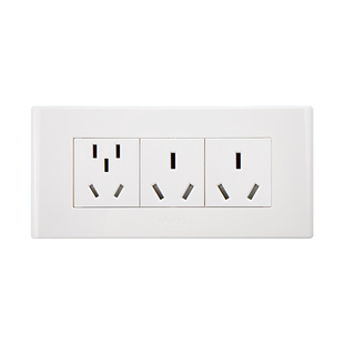 公牛16A空调9九孔多孔插座118型开关插座面板墙壁家用暗装G04白色