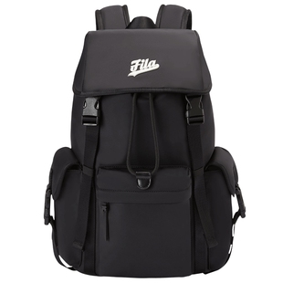 FILA FUSION斐乐潮牌女子背包2024秋季新款多口袋双肩包休闲书包