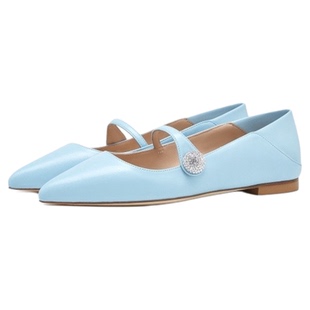 SW CRYSTAL BALL MJ CONVERTIBLE FLAT 夏季水晶尖头平底浅口单鞋