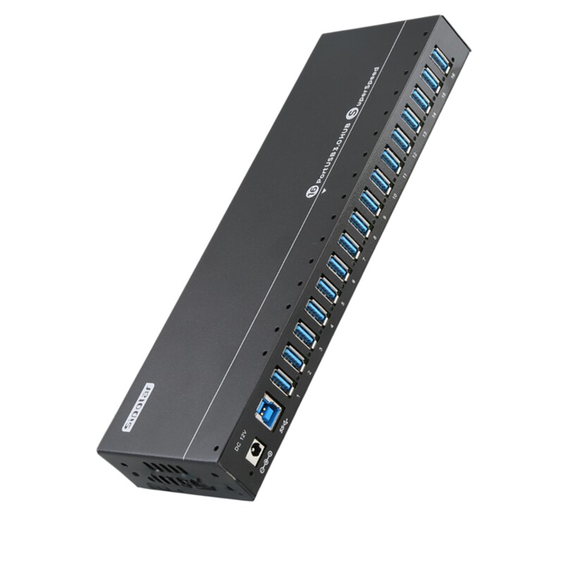 西普莱A-316工业级16口USB3.0高速扩展集线器手机扩展刷机测试HUB分线器带120W电源