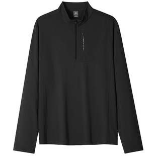 探拓户外速干衣男长袖快干T恤秋冬打底衫登山徒步运动透气半开襟