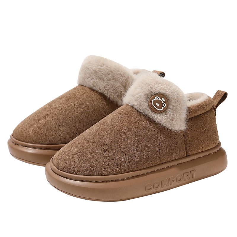 厚底棉拖鞋女款2025新款秋冬季居家高帮保暖加绒毛包跟棉鞋女外穿