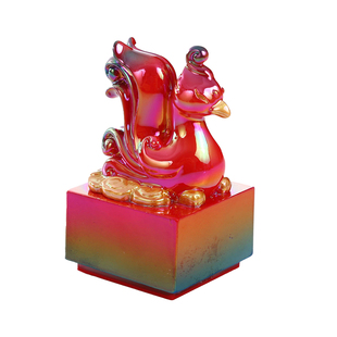 吉兽耀岁盲盒神兽摆件貔貅祥龙凤凰印章新年小礼物手办吉祥物公仔