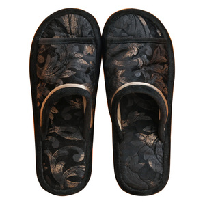 轻奢家居情侣秋季地板布艺拖鞋女软底室内家用静音牛筋底四季居家