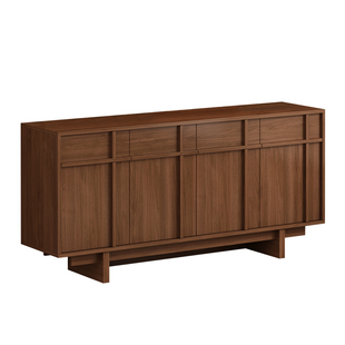 新款中古风骨骼线客厅高电视机柜卧室实木斗柜床尾窄柜定制9D140