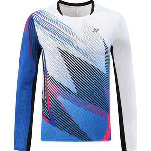 羽毛球服男女跑步长袖训练套装透气速干乒乓球儿童比赛运动上衣