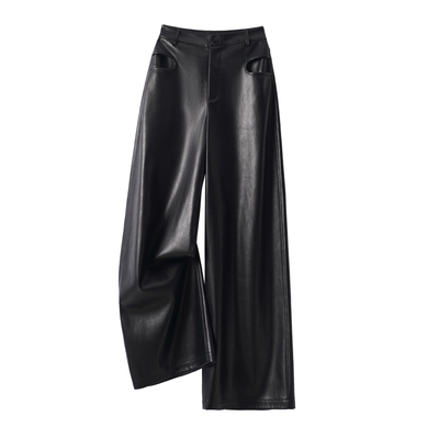 海宁真皮皮长裤女绵羊皮长裤高腰