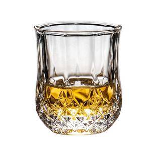 白酒杯家用玻璃1两二两杯高档酒具套装一口杯小酒杯白酒杯架套装