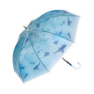 wpc透明雨伞高颜值女生长柄果冻伞加厚加大号双人伞小清新水母伞