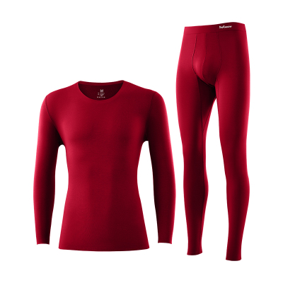 猫人保暖内衣本命年红色上衣新款