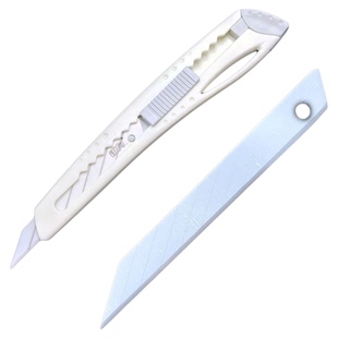 锐向精品陶瓷美工刀片9mm锋利耐用白色塑料刀架配小号壁纸刀片