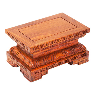 红木佛像底座实木加高供奉观音财神关公摆件托架莲花座台家用供佛