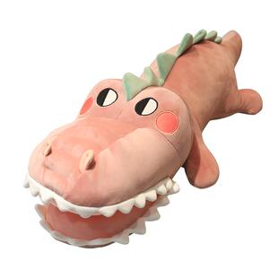 大号鳄鱼公仔床上抱枕布娃娃毛绒玩具可爱玩偶睡觉长条枕头送女孩