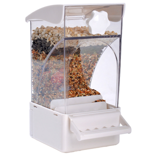 鹦鹉鸟自动喂食器谷壳分离食盒防撒一体机外内挂式下料器喂鸟神器