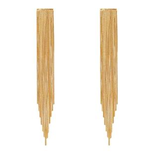 轻奢高级感精致长款流苏耳钉欧美夸张复古耳环女2025年新款潮耳饰